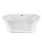 Aqua Eden Pedestal Bathtubs, 59.81 L, 27.94 W, White, Acrylic VTDE602824 - alternate 1